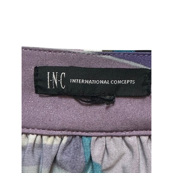 INC International Concepts Top Womens Size Medium Retro Print Flowy Sleeves - Picture 11 of 15